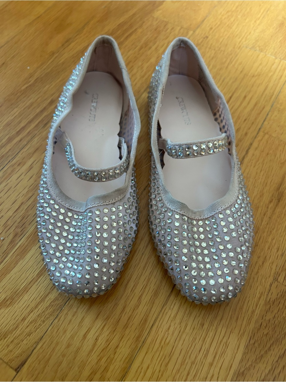 Crewcuts Sparkle Mary Jane Flats in Blush Pink